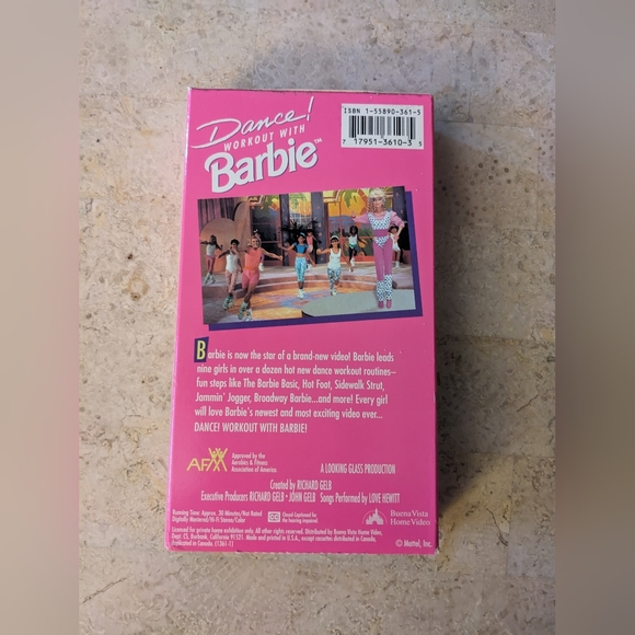 Rare Dance Workout With Barbie Mattel 90's VHS Tape 30 Minutes (circa 1992) - Picture 2 of 7